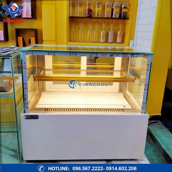 tủ trưng bày bánh kính vuông 90cm