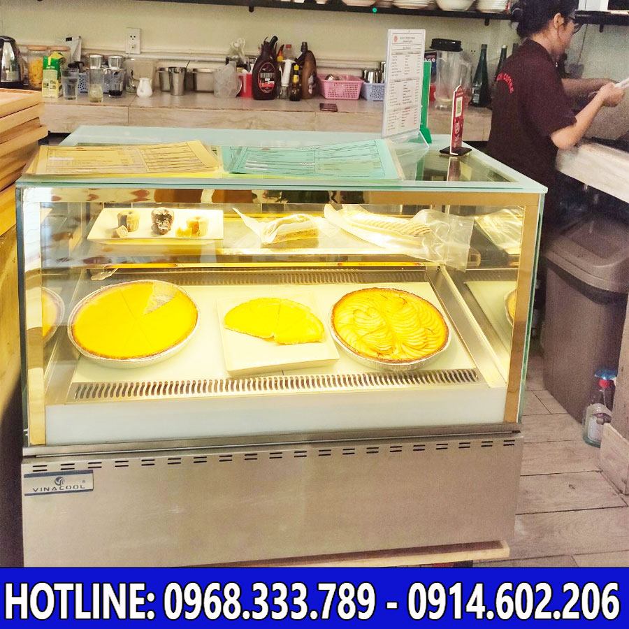 Tủ bánh kem loại nhỏ kính vuông